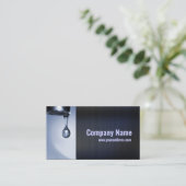"Water Drop Plumber Business Card" Visitenkarte (Stehend Vorderseite)