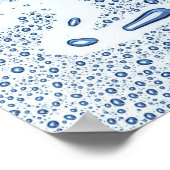Water Drop Splash H2O Poster (Ecke)
