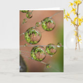 Water Droplet Reflektion Karte (Gelbe Blume)