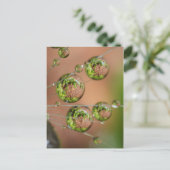 Water Droplet Reflektion Postkarte (Stehend Vorderseite)