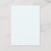 Water Droplets Gingham Baby Shower Books For Baby Begleitkarte (Rückseite)