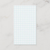 Water Droplets Gingham Baby Shower Diaper Raffle Begleitkarte (Rückseite)