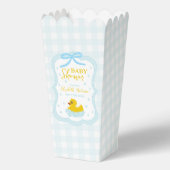 Water Droplets Gingham Boy Baby Shower Geschenkschachtel (Vorderseite)