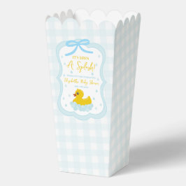 Water Droplets Gingham Boy Baby Shower Thank You Geschenkschachtel