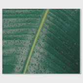 Water droplets on banana leaf geschenkpapier (Flach)
