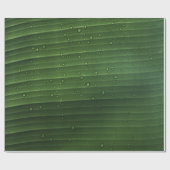 Water droplets on green leaf geschenkpapier (Flach)
