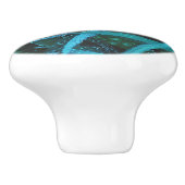 Water Drops Along the Grass Keramikknauf (Seitenansicht)