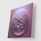 water drops quadratische wanduhr (Winkel)