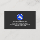 Water Drops Silver Pipeline Blue Faucet Visitenkarte (Rückseite)