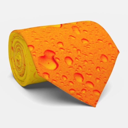 Water Drops_yellow-orange Krawatte (Gerollt)