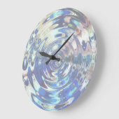 WATER Element Ripple Pattern Große Wanduhr (Winkel)