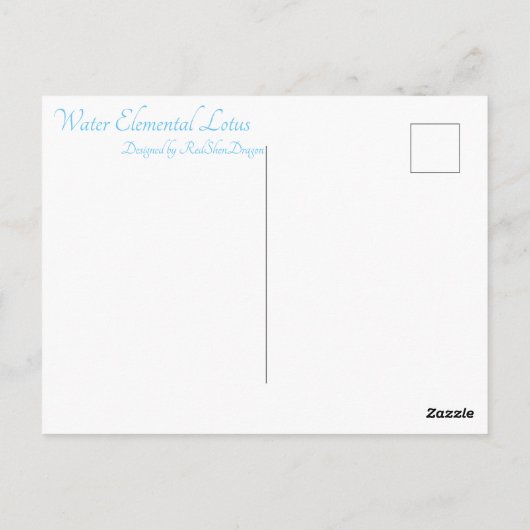 Water Elemental Postkarte (Rückseite)