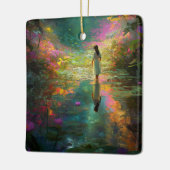Water Fairy with Soft Pastels and Water Lilies Keramikornament (Links)