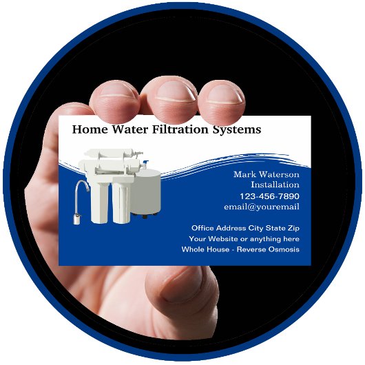 Water Filtration Systems Theme Business Cards Visitenkarte
