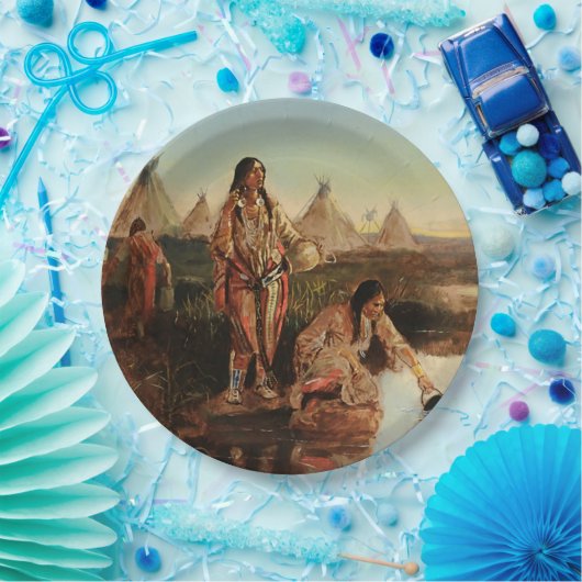 "Water for Camp" Cowboy Art von Charles Russell Pappteller (Party)