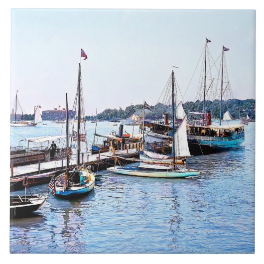 Water Front Put-In-Bay OH c1904 Fliese (Vorderseite)