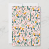 Water Garden Floral Bridal Shower Cute CUSTOM Dankeskarte (Rückseite)