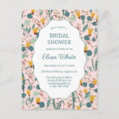 Water Garden Floral Bridal Shower Cute CUSTOM  Postkarte (Vorderseite)