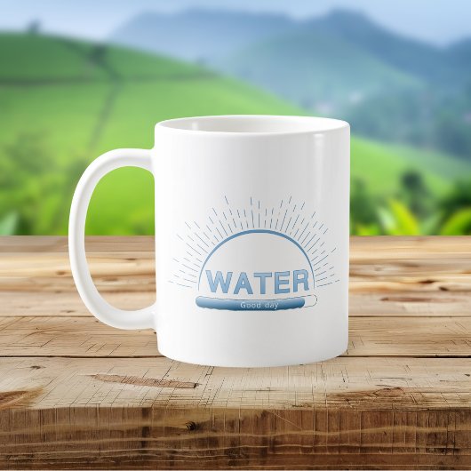 Water Good Day Blue Minimal Mug Kaffeetasse