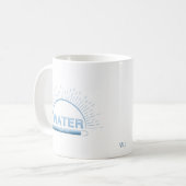 Water Good Day Blue Minimalistische Tasse (Vorderseite Links)