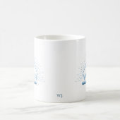 Water Good Day Blue Minimalistische Tasse (Mittel)