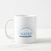 Water Good Day Blue Minimalistische Tasse (Links)