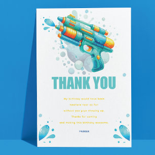 Water Gun Custom Boy Geburtstag Dankeskarte