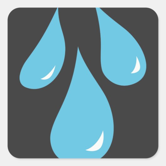 Water Hoodie Quadratischer Aufkleber (Vorderseite)