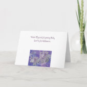 Water Hyacinth erwartende Babykarte Karte (Rückseite)