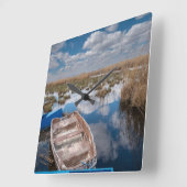 Water | Kayseri Turkey Quadratische Wanduhr (Winkel)