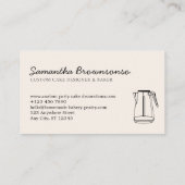 Water Kitchen Tee Bowler Visitenkarte (Rückseite)