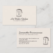 Water Kitchen Tee Bowler Visitenkarte (Vorne/Hinten)