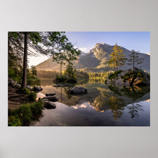 Water | Lake Hintersee Berchtesgaden Germany Poster (Vorne)