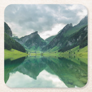 Water   Lake Swiss Alps Rechteckiger Pappuntersetzer