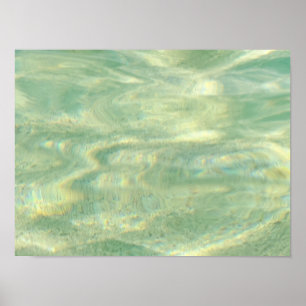 Water Light Orange Creek Cat Island Bahamas Poster