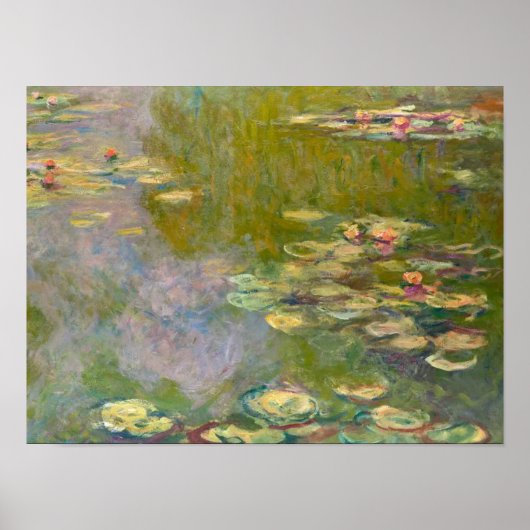 Water Lilies (1919) Claude Monet Landschaft Art Poster (Vorne)