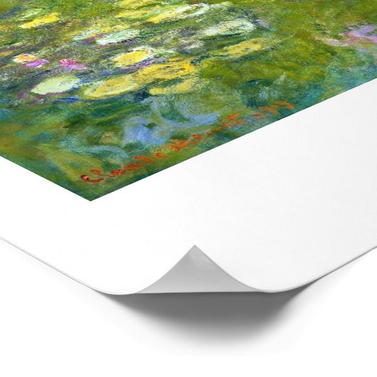 Water Lilies, 1919 Claude Monet Poster (Ecke)