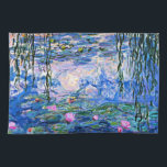 Water Lilies, 1919, Gemälde von Claude Monet Geschirrtuch<br><div class="desc">Water Lilies,  berühmtes Gemälde des Impressionisten Oscar-Claude Monet</div>