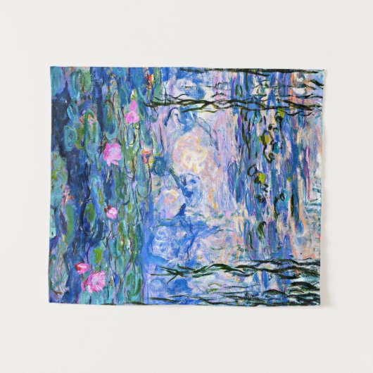 Water Lilies, 1919 Gemälde von Claude Monet Wandteppich (Vorderseite (Horizontal))
