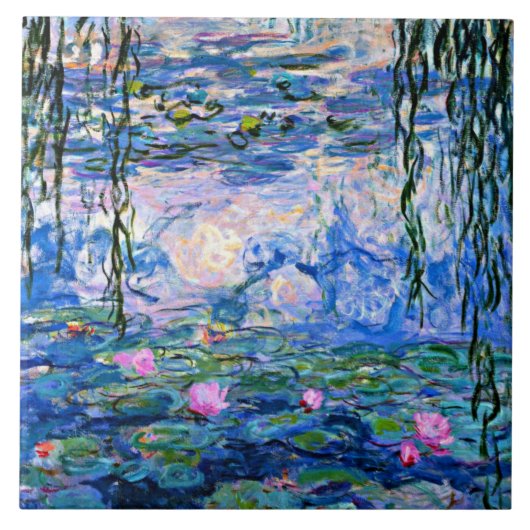 Water Lilies 1919 von Claude Monet Fliese (Vorderseite)