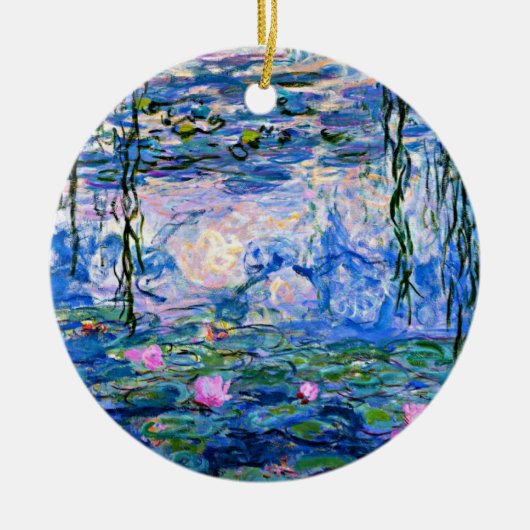 Water Lilies, 1919, von Claude Monet, Keramik Ornament (Vorne)