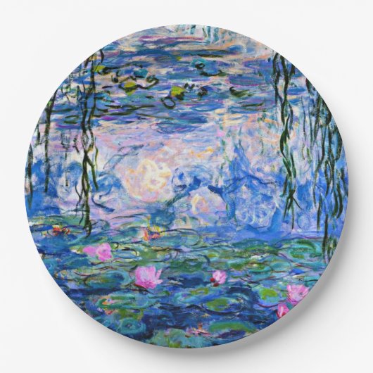 Water Lilies, 1919, von Claude Monet, Pappteller (Vorderseite)