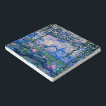 Water Lilies, 1919, von Monet Töpfeuntersetzer<br><div class="desc">Water Lilies,  1919 berühmtes Gemälde von Claude Monet,  mit farblich abgestimmten Festfarben pinkisch-lila und Monet blau,  bereit zu mischen und zu ergänzen.</div>