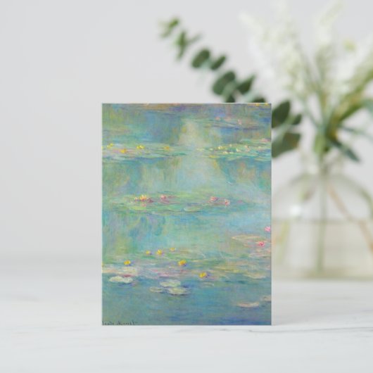 Water Lilies 3 von Claude Monet Postcard Postkarte (Stehend Vorderseite)