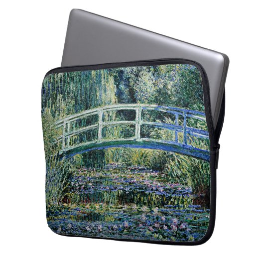 Water Lilies and Japanese Bridge, Laptopschutzhülle (Vorderseite Links)
