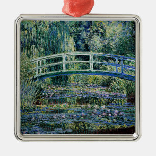 "Water Lilies and Japanese Bridge" Ornament Aus Metall