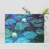 Water Lilies (blau) von Claude Monet, Karte (Stehend Vorderseite)