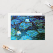 Water Lilies (blau) von Claude Monet Karte (Vorderseite/Rückseite Beispiel)