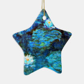 Water Lilies (blau) von Claude Monet Keramik Ornament (Rechts)