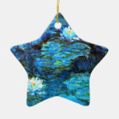 Water Lilies (blau) von Claude Monet Keramik Ornament (Vorne)